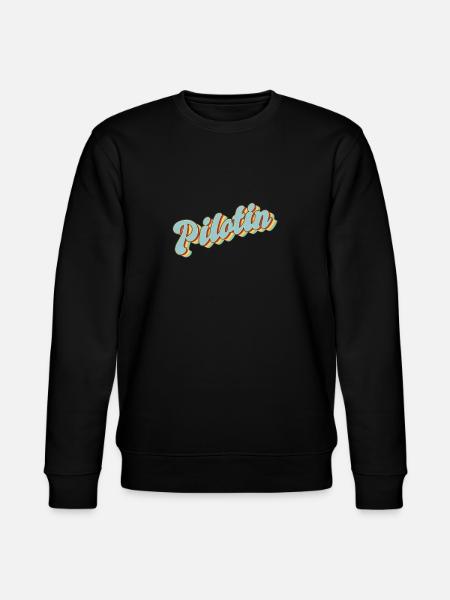Flugzeug Abschluss-Geschenk Pilotin - Stanley/Stella Unisex Bio-Sweatshirt CHANGER - Schwarz