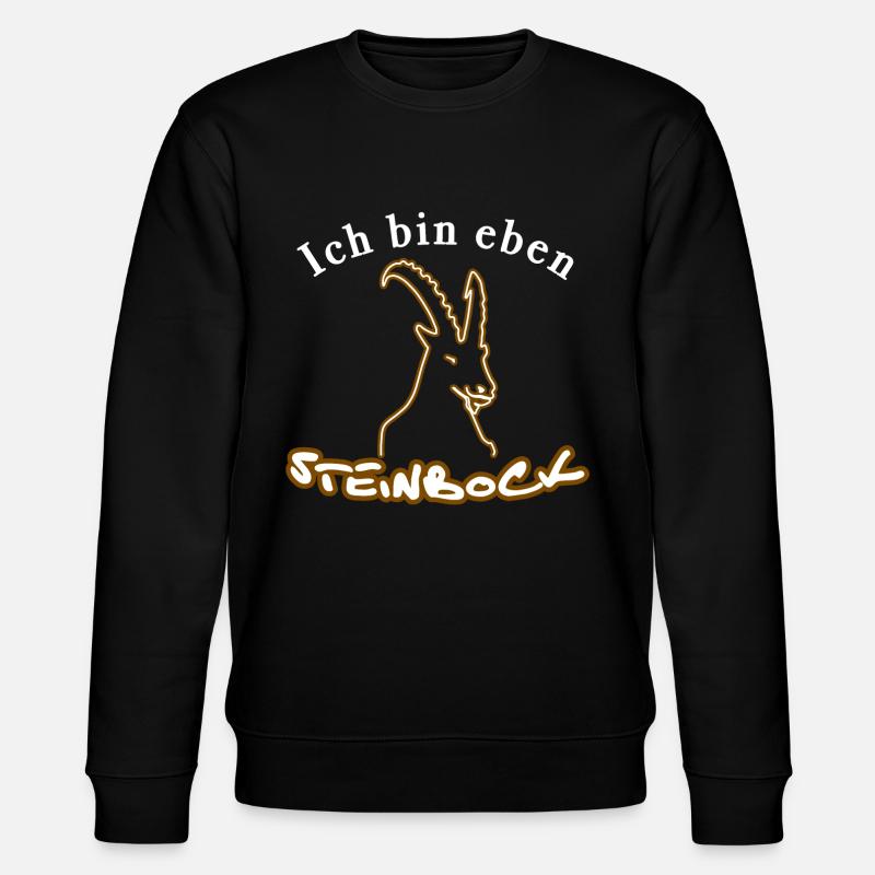Sternzeichen Steinbock - Stanley/Stella Unisex Bio-Sweatshirt CHANGER  - Schwarz