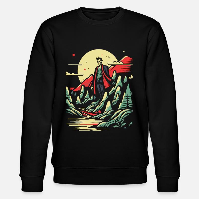 the night and a vampire - Stanley/Stella CHANGER Unisex Organic Sweatshirt - black