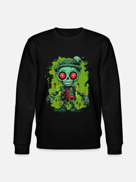 Schleim und Roboter - Stanley/Stella Unisex Bio-Sweatshirt CHANGER - Schwarz