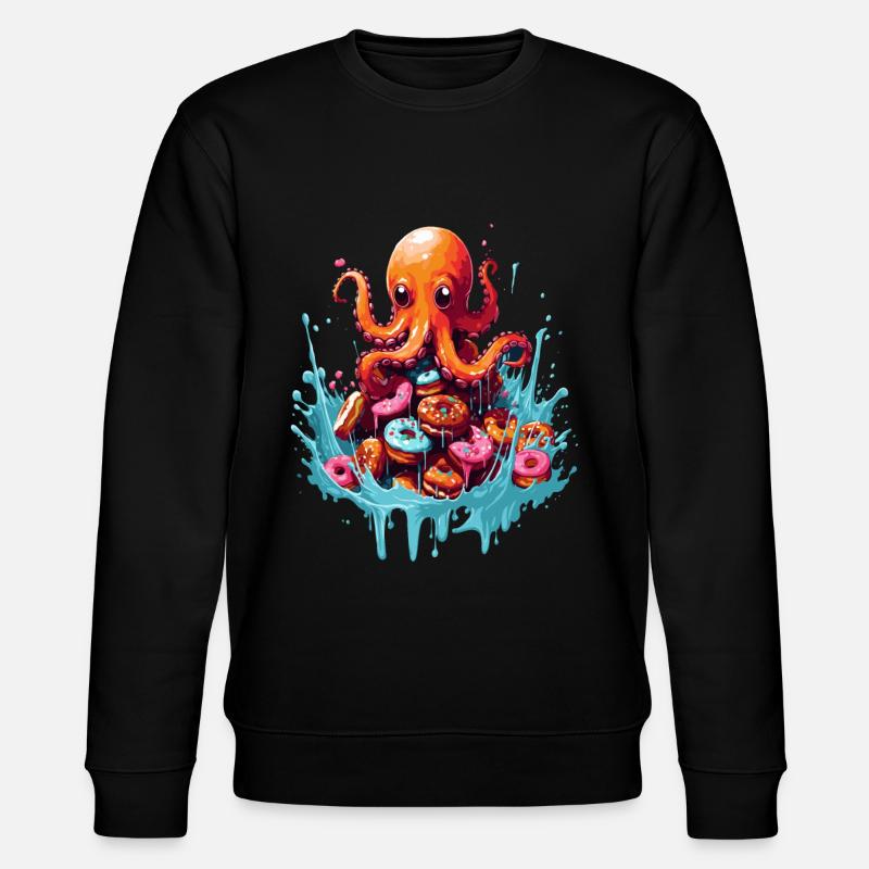 Le beignet de poulpe - Sweat bio CHANGER Stanley/Stella Unisexe - noir