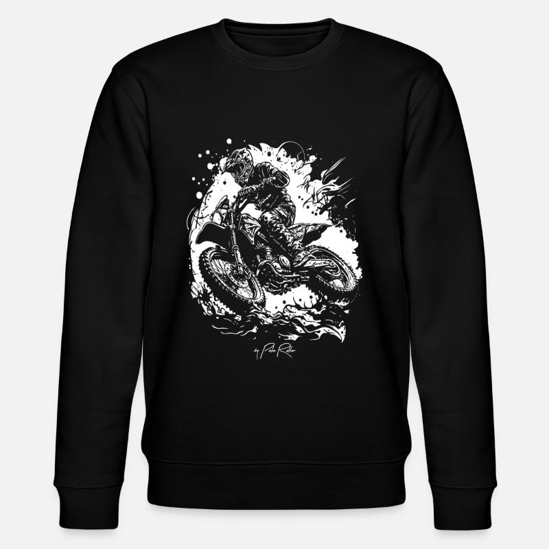 Grunge Motorcycle Motocross - Stanley/Stella CHANGER Unisex Organic Sweatshirt - black