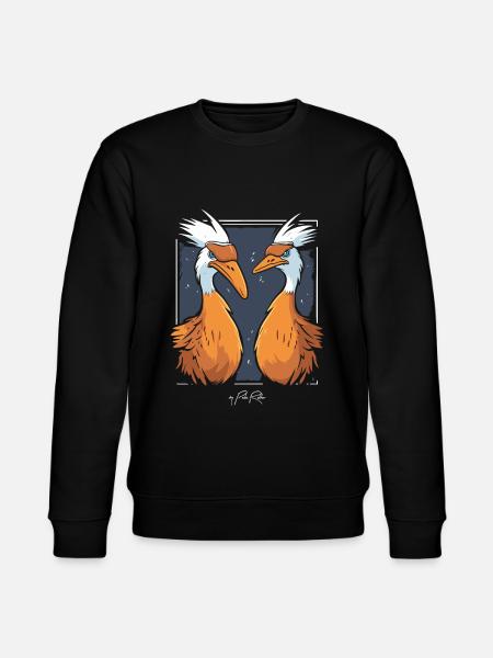 Deux oiseaux étranges - Sweat bio CHANGER Stanley/Stella Unisexe - noir