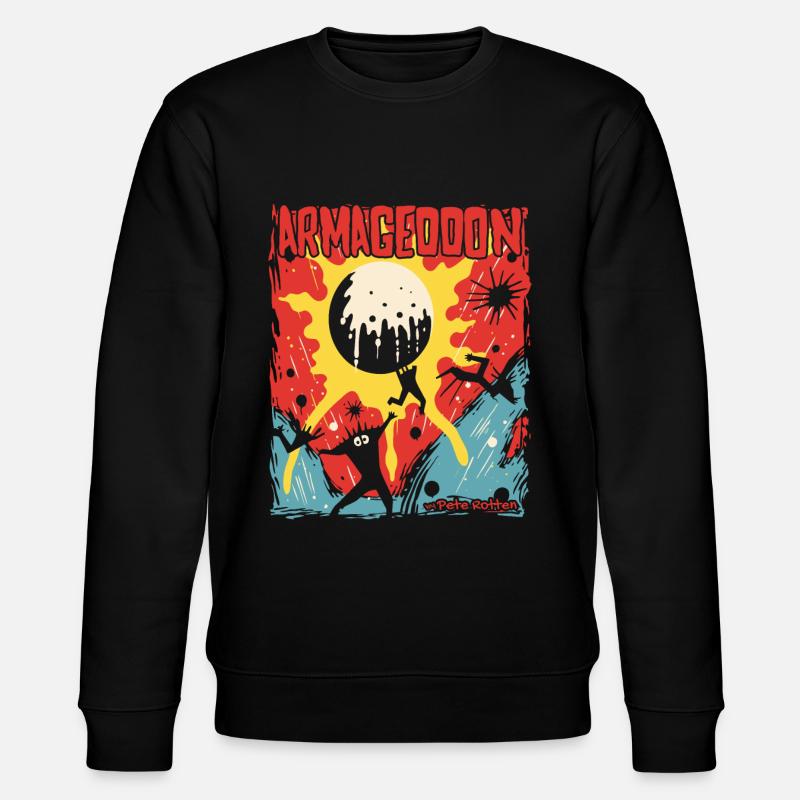Cartoon Armageddon - Stanley/Stella Unisex Bio-Sweatshirt CHANGER  - Schwarz