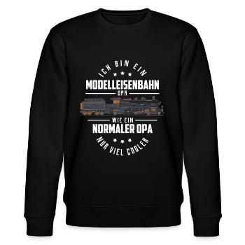 Zug - Stanley/Stella Unisex Bio-Sweatshirt CHANGER  - Schwarz - Vorne - Nik (191cm) & Marisol (170cm)
