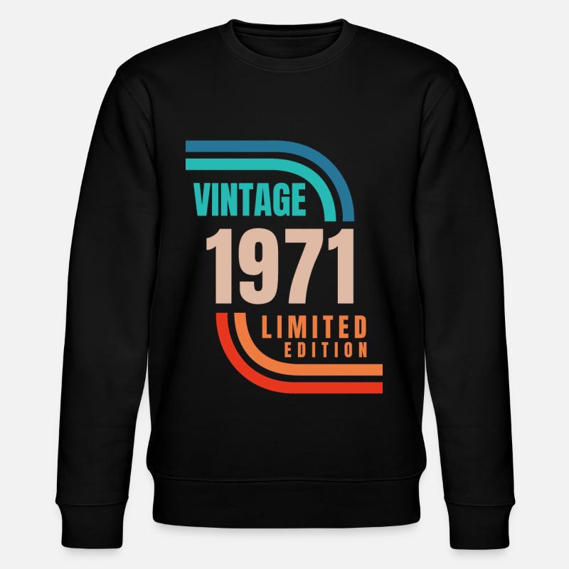 édition limitée millésime 1971 - Sweat bio CHANGER Stanley/Stella Unisexe - noir