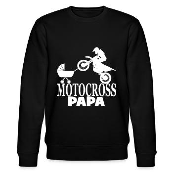 T-SHIRT MOTOCROSS PAPA - Sweat bio CHANGER Stanley/Stella Unisexe - noir - Devant - Nik (191cm) & Marisol (170cm)