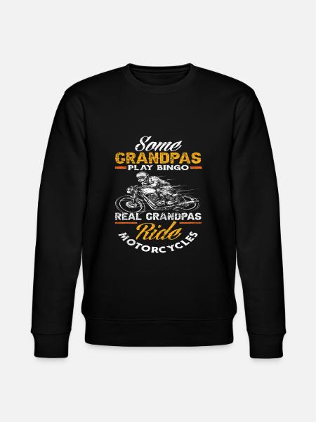 Motorcycle grandpa - Stanley/Stella CHANGER Unisex Organic Sweatshirt - black