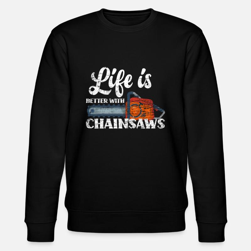 Chainsaw life gift - Stanley/Stella CHANGER Unisex Organic Sweatshirt - black