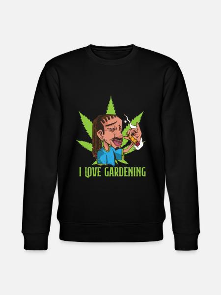 Cannabis hemp stoner gift - Stanley/Stella CHANGER Unisex Organic Sweatshirt - black