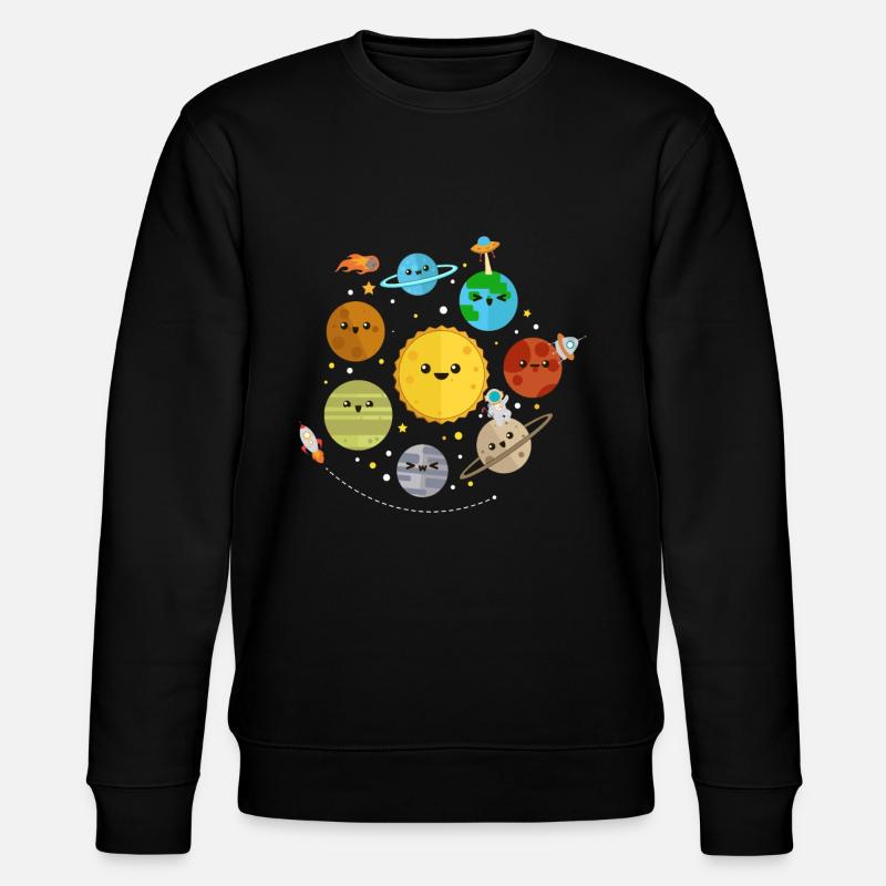 Astronomy Solar System Space Children - Stanley/Stella CHANGER Unisex Organic Sweatshirt - black