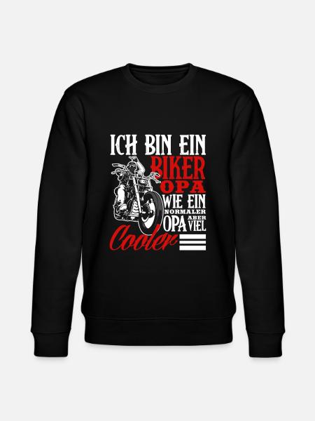 Motorrad Opa Geschenk - Stanley/Stella Unisex Bio-Sweatshirt CHANGER - Schwarz