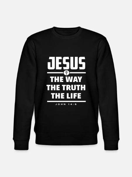 Jesus Saying Faith Gift - Stanley/Stella CHANGER Unisex Organic Sweatshirt - black