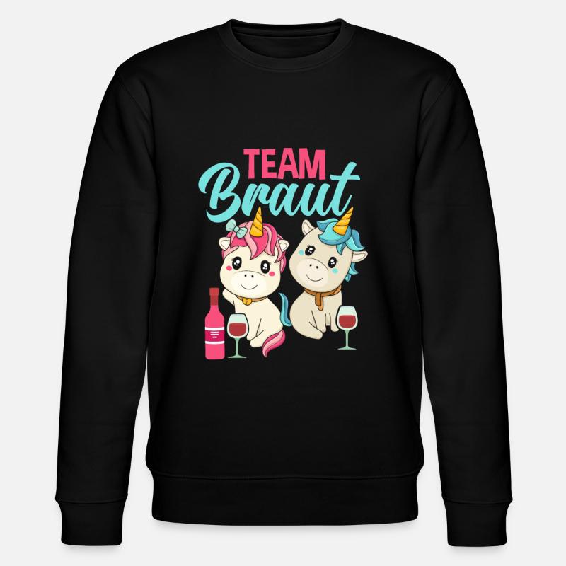 Team Braut - Stanley/Stella Unisex Bio-Sweatshirt CHANGER  - Schwarz