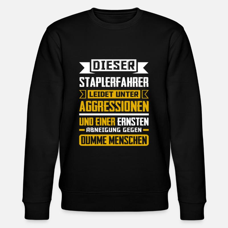 Staplerfahrer Gabelstapler Lagerist - Stanley/Stella Unisex Bio-Sweatshirt CHANGER  - Schwarz