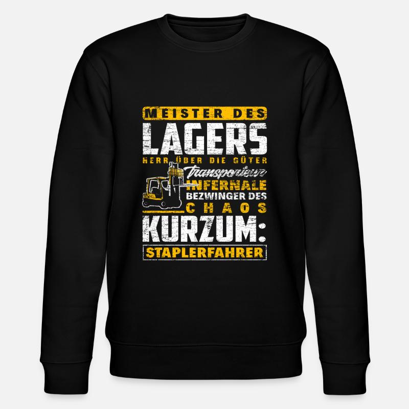 Staplerfahrer Lager Lagerist - Stanley/Stella Unisex Bio-Sweatshirt CHANGER  - Schwarz