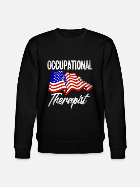 Occupational therapist America Patriot - Stanley/Stella CHANGER Unisex Organic Sweatshirt - black