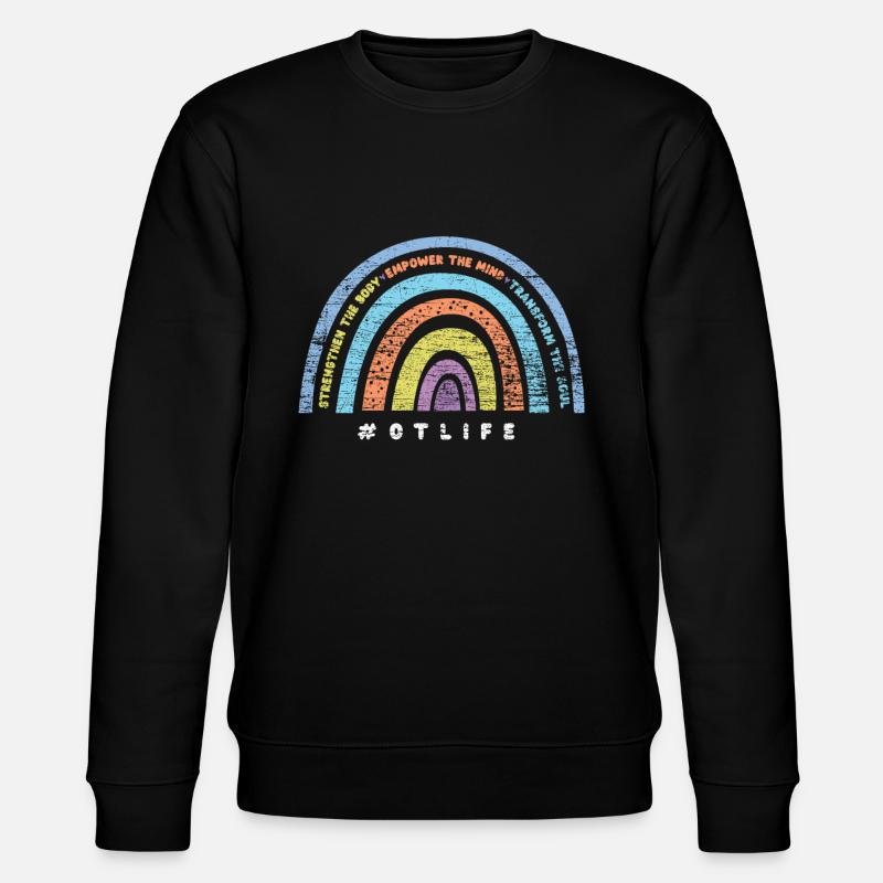 Occupational Therapist Therapy Rainbow - Stanley/Stella CHANGER Unisex Organic Sweatshirt - black