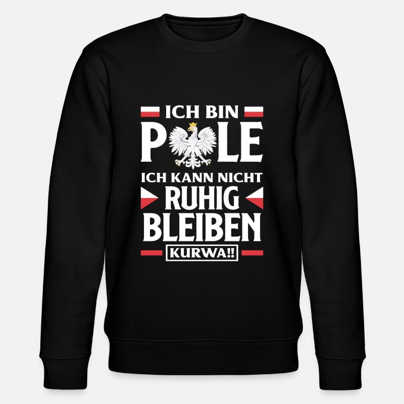 Ich Bin Pole Polen - Stanley/Stella Unisex Bio-Sweatshirt CHANGER  - Schwarz