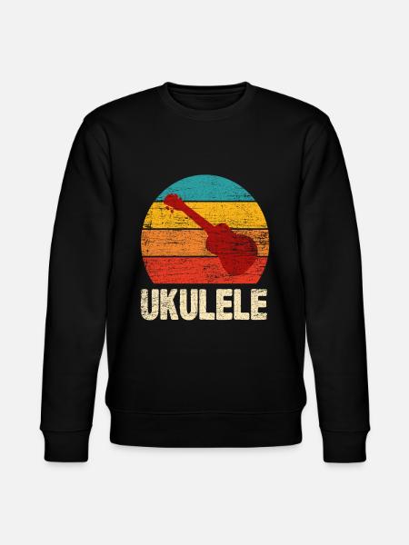 Retro Ukulele - Stanley/Stella Unisex Bio-Sweatshirt CHANGER - Schwarz