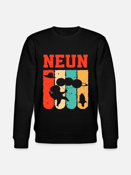 Astronaut 9th Birthday Space Boy Gift - Stanley/Stella CHANGER Unisex Organic Sweatshirt - black