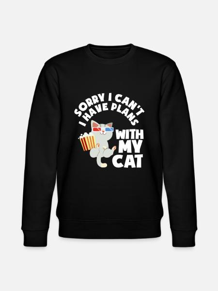 Cat Hobby Leisure Pet Gift - Stanley/Stella CHANGER Unisex Organic Sweatshirt - black