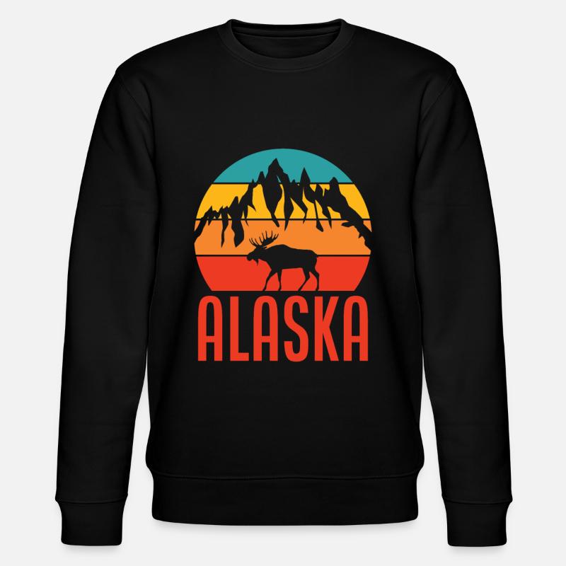 Alaska Elch Berge - Stanley/Stella Unisex Bio-Sweatshirt CHANGER  - Schwarz