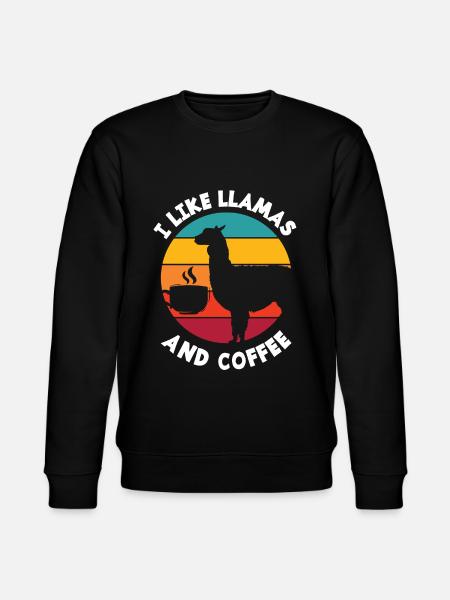 Lama Kaffee - Stanley/Stella Unisex Bio-Sweatshirt CHANGER - Schwarz