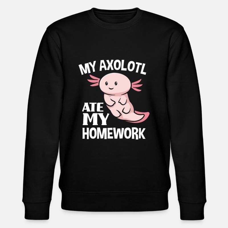 Axolotl Homework - Stanley/Stella CHANGER Unisex Organic Sweatshirt - black