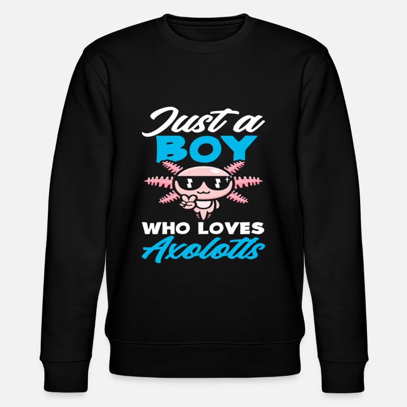 Axolotl Boy - Stanley/Stella CHANGER Unisex Organic Sweatshirt - black