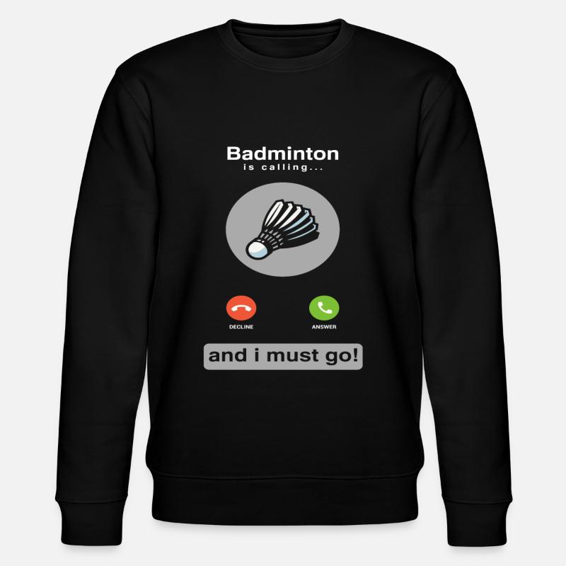Badminton Telefon Hobby - Stanley/Stella Unisex Bio-Sweatshirt CHANGER - Schwarz