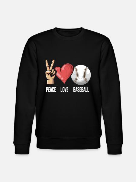 Baseball Friede Liebe - Stanley/Stella Unisex Bio-Sweatshirt CHANGER  - Schwarz
