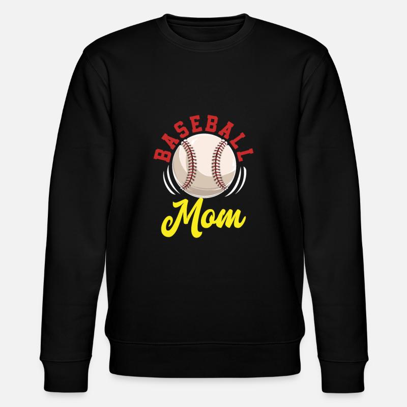 Baseball Mom - Stanley/Stella CHANGER Unisex Organic Sweatshirt - black