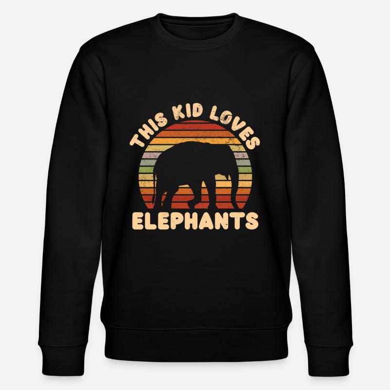 Enfants éléphants Enfant - Sweat bio CHANGER Stanley/Stella Unisexe - noir