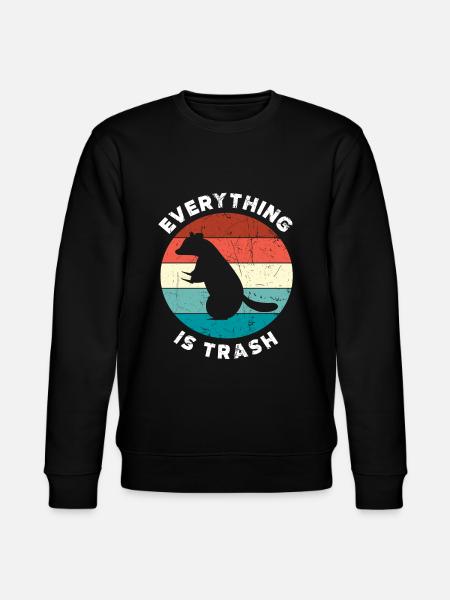 Waschbär Müll - Stanley/Stella Unisex Bio-Sweatshirt CHANGER  - Schwarz