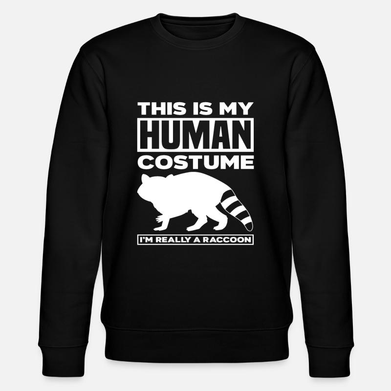 Costume de raton laveur - Sweat bio CHANGER Stanley/Stella Unisexe - noir