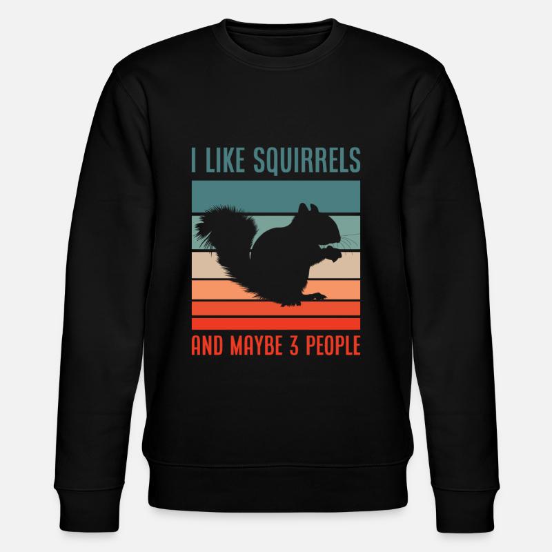 Cadeau rétro écureuil rongeur - Sweat bio CHANGER Stanley/Stella Unisexe - noir