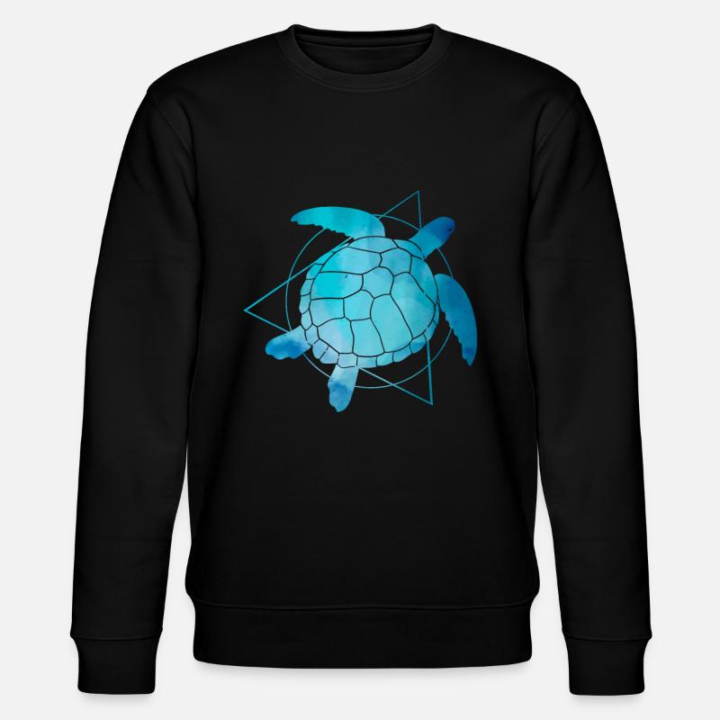Schildkröte - Stanley/Stella Unisex Bio-Sweatshirt CHANGER  - Schwarz