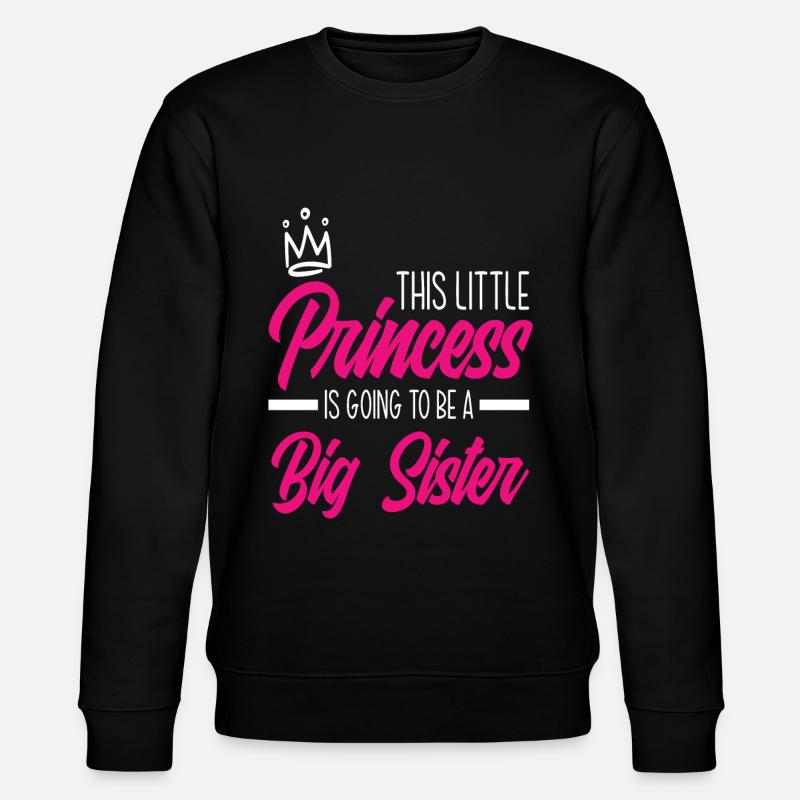 Princesse Sœur Bébé Grossesse - Sweat bio CHANGER Stanley/Stella Unisexe - noir