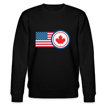 Origine du drapeau des États-Unis du Canada - Sweat bio CHANGER Stanley/Stella Unisexe - noir - Devant - Nik (191cm) & Marisol (170cm)