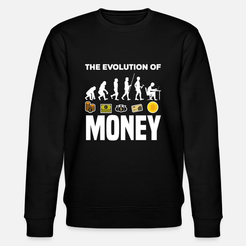 Bitcoin Money Evolution - Stanley/Stella CHANGER Unisex Organic Sweatshirt - black
