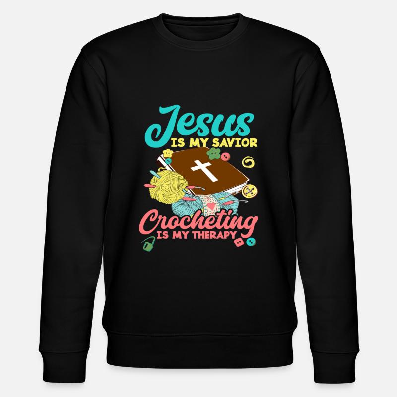 Crochet Jésus - Sweat bio CHANGER Stanley/Stella Unisexe - noir