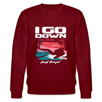Diving Diver Gift - Stanley/Stella CHANGER Unisex Organic Sweatshirt - burgundy - Front - Nik (191cm) & Marisol (170cm)
