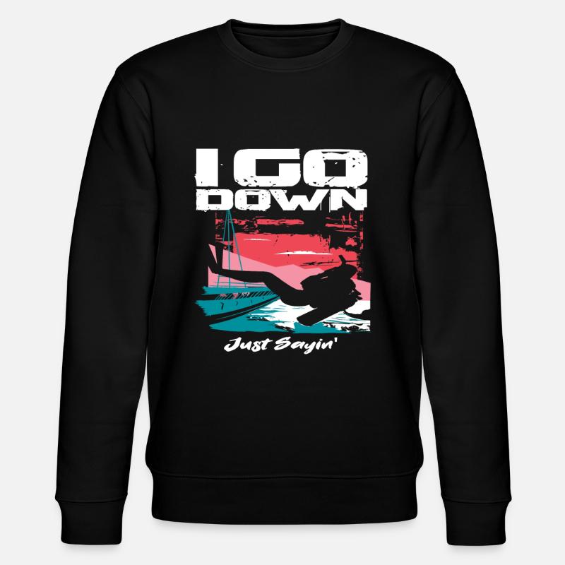 Diving Diver Gift - Stanley/Stella CHANGER Unisex Organic Sweatshirt - black