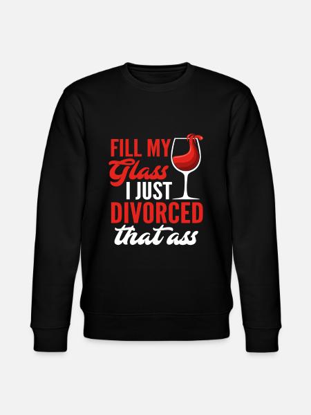 Scheidung Wein Scheidungsparty - Stanley/Stella Unisex Bio-Sweatshirt CHANGER - Schwarz