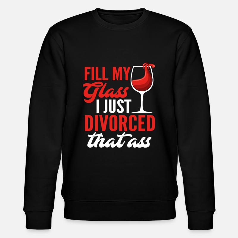 Scheidung Wein Scheidungsparty - Stanley/Stella Unisex Bio-Sweatshirt CHANGER  - Schwarz