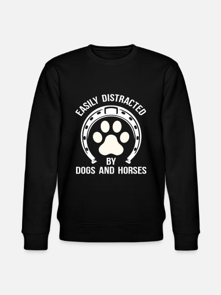 Dog Horse Lover Gift - Stanley/Stella CHANGER Unisex Organic Sweatshirt - black