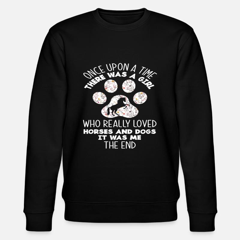 Hunde Pferde Mädchen Frau - Stanley/Stella Unisex Bio-Sweatshirt CHANGER  - Schwarz