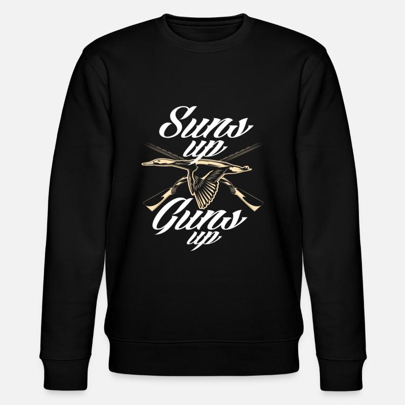 Funny Goose Hunter Gift - Stanley/Stella CHANGER Unisex Organic Sweatshirt - black
