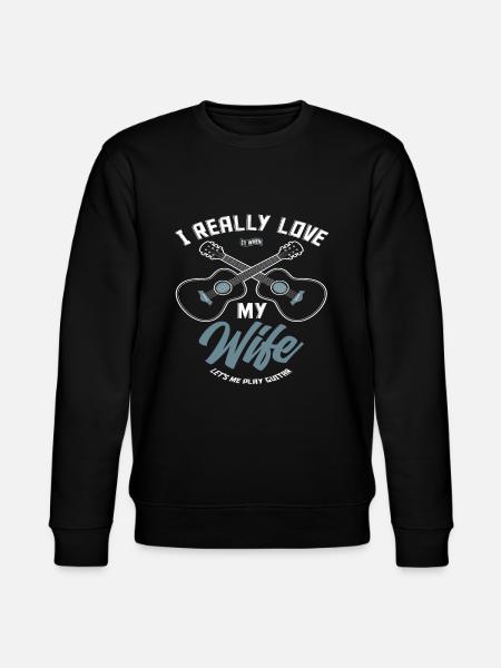 Guitar Guitarist Husband - Stanley/Stella CHANGER Unisex Organic Sweatshirt - black